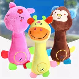 Brinquedo Pet Pelúcia Para Cães Cachorros - Happy Day com Apito (Elefante Rosa)