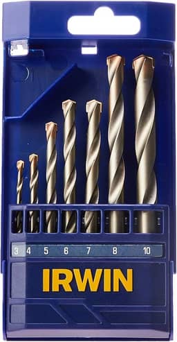 IRWIN Conjunto de Brocas para Concreto com 7 Peças de 3mm a 10mm 891507