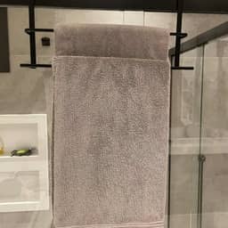 SUPORTE TOALHEIRO DUPLO PARA BOX BANHEIRO PORTA TOALHA DUPLO BOX REFORÇADO (Preto)