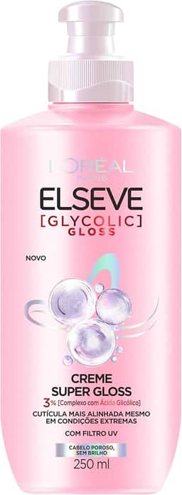 Creme para Pentear Super Gloss L'Oréal Paris Elseve Glycolic Gloss 250ML
