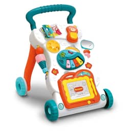Andador de Empurrar Infantil Brinquedo Educativo para Bebê Teclado Musical Lousa Mágica