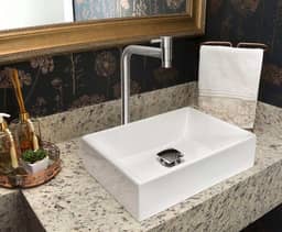 Kit Cuba Torino Sobrepor C/Torneira Inox e Valvula Click Branco