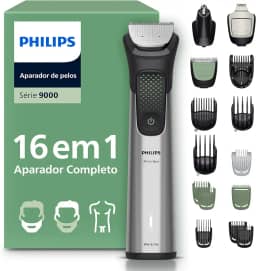 PHILIPS Aparador de pelos premium multigroom 16 em 1 para Rosto, Cabelo e Corpo - MG9532/15