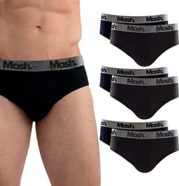 Kit 6 Cueca Slip Mash Elástico Box Algodão Cotton Masculino