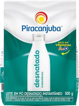 Leite em Pó Desnatado Instantâneo Piracanjuba Pouch 500g