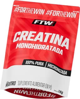FTW Creatina Monohidratada 100% Pura - Explosão de Energia, Força e Resistência - Absorção Rápida para Ganho de Massa e Performance (Refil 1KG)