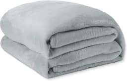 Cobertor Casal Soft Microfibra Toque Aveludado Antialérgico Coberta Dupla Face Confortável Ótima para o Dia Dia - 1,80m x 2,00m (1, Chumbo)