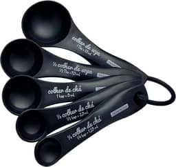 Jogo de Colheres Medidoras Tramontina Utilità em ABS Grafite 5 Peças