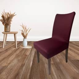 Capa Para Cadeira de Jantar 4 Lugares (BORDO)