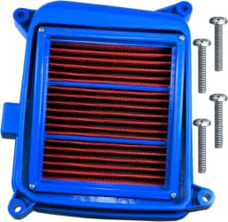 Filtro de ar esportivo lavável CG125 Fan CG150 Fan Titan CG160 Fan Titan Start filtro com tampa e parafusos Cor: Azul /