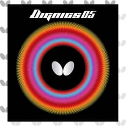 Borracha para tênis de mesa Butterfly Dignics 05 | Borracha para tênis de mesa de borboleta | 1,9 ou 2,1 mm | Vermelho ou Preto | 1 folha de borracha para tênis de mesa invertida | Borracha profissional para tênis de mesa