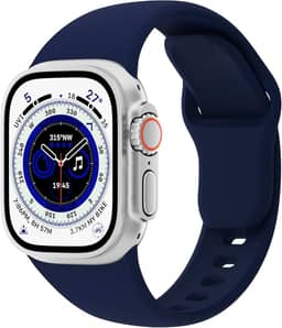 Pulseiras unissex compatíveis com Apple Watch de 38 mm, 40 mm, 41 mm, 42 mm, 44 mm, 45 mm e 49 mm, de silicone macio para iWatch séries Ultra 10/9/8/7/6/5/4/3/2/1 SE