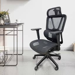 Cadeira de escritório Python Fly malha ergonômica - apoio da lombar ajustável, assento com fluxo de ar, apoios de braços ​​3D, capacidade de 150 kg