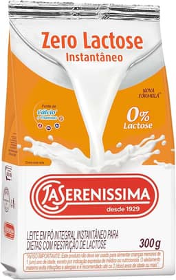Leite em pó Integral Instantâneo Zero Lactose 300 g