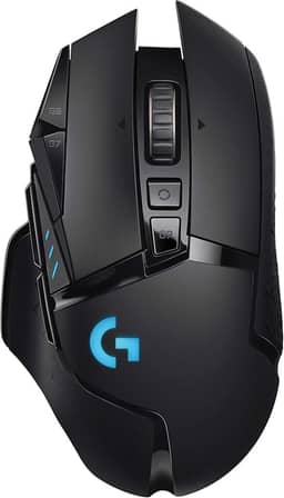 Mouse Gamer Sem Fio Logitech G502 LIGHTSPEED com Tecnologia RGB LIGHTSYNC, Ajustes de Peso, 11 Botões Programáveis, Sensor HERO 25K e Bateria Recarregável - Compatível com POWERPLAY