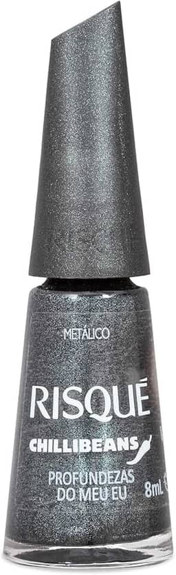 Esmalte Cinza Risqué & Chilli Beans Profundezas do Meu Eu Metálico 8ml