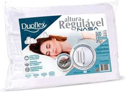 Travesseiro Altura Regulável Nasa, Duoflex, 100% Algodão, Branco, para Fronha 50Cmx70Cm
