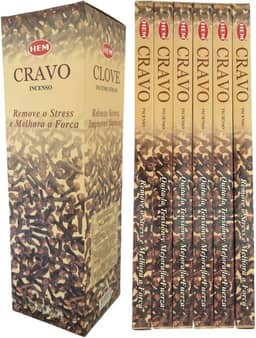 Incenso Indiano Hem Cravo - Prosperidade e Sucesso 6 Caixas