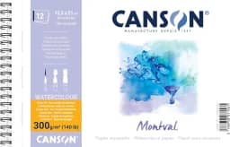 Bloco montval aquarela fina A5 300g com 12 folhas Canson