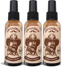 Fumaça líquida feita com Casca de Coco, Defumado, Ideal para Churrasco, Carnes, Saladas e Drinks, Embalagem de 3 unidades