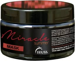 Truss Miracle Summer Mask | Máscara Capilar com Proteção UV, Hidratação e Reconstrução para Cabelos Expostos ao Sol, Mar e Piscina | 180g