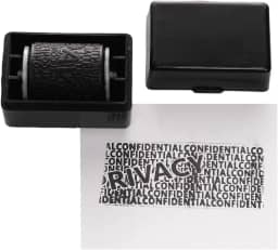 LYOR - Carimbo de Plástico para Segurança e Proteção de Dados Preto