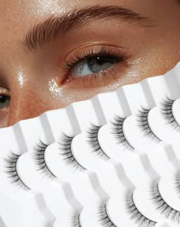 Cílios curtos de olho de gato cílios postiços naturais Demi Wispies cílios pequenos cílios de aparência natural pacote 7 pares D50