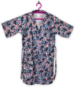 Roupão Aveludado Infantil Quimono Estampado Stitch P Com 1 peça