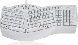 Perixx PERIBOARD-512W Periboard-512 Teclado ergonômico dividido - Design ergonômico natural - Branco - Tamanho volumoso 19,09" x 9,29" x 1,73", layout em inglês dos EUA