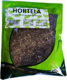 Hortelã Natural em Folhas, Chá Digestivo e Refrescante, Mentha Spicata, 50g Produto Orgânico