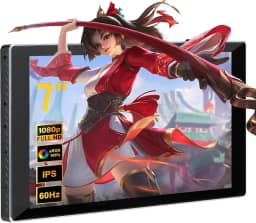 Monitor portátil de 7 polegadas Monitor de bolso 1080P FHD com tela sensível ao toque para jogos para caixas/PS4/XBOX/Switch