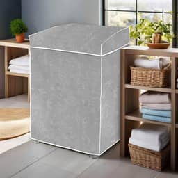 Capa para Máquina de Lavar Impermeável Compatível com Máquinas 12kg a 15kg Reforçada para Todas as Marcas Tamanho 98cm x70cm x 64cm - Cinza