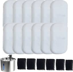 Filtros de reposição para bebedouros de cães e gatos, alimentadores de aço inoxidável para bebedouros de animais de estimação Filtro de carvão ativado substituído (12)