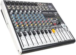 AMW M10 FX v3 Mesa de Som 10 Canais 99 Efeitos DSP Interface de Áudio Independente 2x2 USB Sub Out Eq