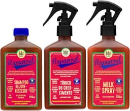 Kit Rapunzel Lola (Shampoo 250ml + Tônico de Crescimento 250ml + Leave-in 250ml)