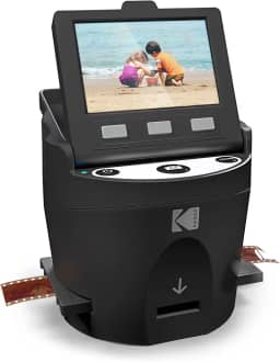 Kodak Scanza Digital Film & Slide Scanner - Converte 35mm, 126, 110, Super 8 e 8mm negativos de filme e slides para JPEG - Inclui grandes inclinação de 3,5 "LCD, inserções de filme de fácil carga, adaptadores e mais