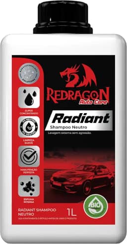 SHAMPOO NEUTRO CONCENTRADO AUTOMOTIVO REDRAGON AUTO CARE RADIANT 1 L