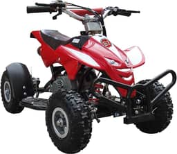Quadriciclo 49cc BZ Dino Vermelho Automático, Partida a Corda, a Gasolina com Óleo 2 Tempos BARZI MOTORS