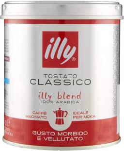 Illy Café Torrado e Moido Clássico Para Cafeteiras Moka - 125g