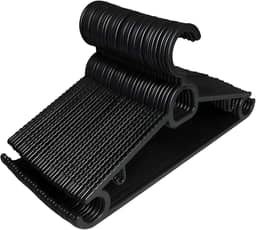 Kit 20 Cabides Adulto Preto Antideslizante Reforçado | Cabide Resistente Para Roupas Pesadas Calças Camisetas | Contém Porta Gravata, Cinto e Lenço,Camisas, Ternos Gancho para Vestido | CSCABIDES