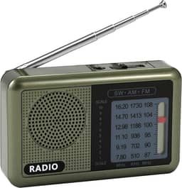 Mini rádio de bolso de 3 bandas com bateria recarregável, rádio FM AM portátil de ondas curtas, transistor de carregamento tipo C, rádio SW com conector de fone de ouvido de 3,5 mm para crianças