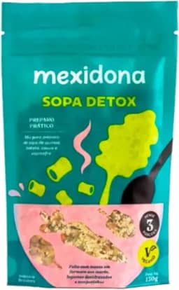 Sopa Detox (Espinafre/Couve/Cenoura/Quinoa e Macarrão) de 130g-Mexidona