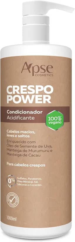 Condicionador Acidificante Crespo Power 1000Ml, Apse Cosmetics