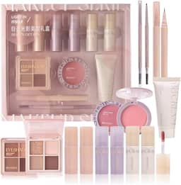 LAMUSELAND Kit de maquiagem completo completo de 11 peças, um conjunto de presente essencial para iniciantes ou profissionais (M2001A)