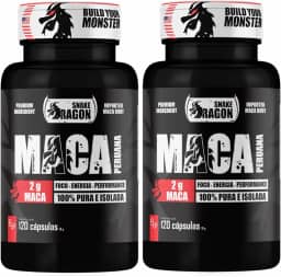 2x Maca Peruana Negra 120 Capsulas 2000mg Black Pura Premium Importada Para Homens e Mulheres Original