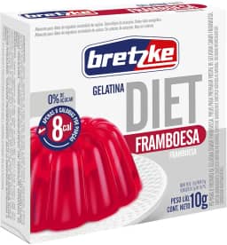 Bretzke – Gelatina Diet em Pó Sabor Framboesa 10g | Zero Açúcar | Sobremesa Leve e Refrescante | Preparo Rápido com Água