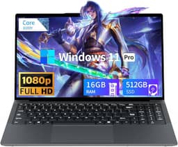 Laptop para jogos de 15,6 polegadas, laptops com Core I3 (até 3,40 GHz), laptop gamer de 16 GB de RAM, 512 GB de ROM, FHD 1920 x 1080, laptops tradicionais Win 11 Pro, computadores com netbook Wi-Fi