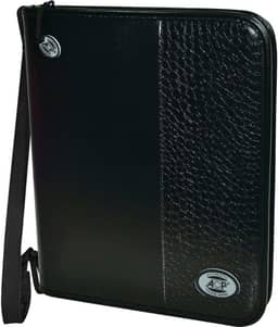 Fichário com Zipper e Alça, Completo, Croco Black, ACP