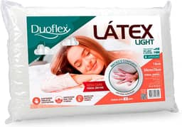 Travesseiro Duoflex Látex Light 14 cm, Branco, para fronha 50 x 70 cm