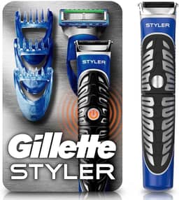 Gillette Styler Barbeador Eletrico 3 Em 1, Barbeia, Apara e Faz o cotorno da Barba, Barbeador Corporal, 1 Kit